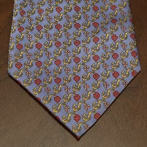 Vintage Classic Archives Blue Red Hand Made Silk Men’s Neck Tie Made In China